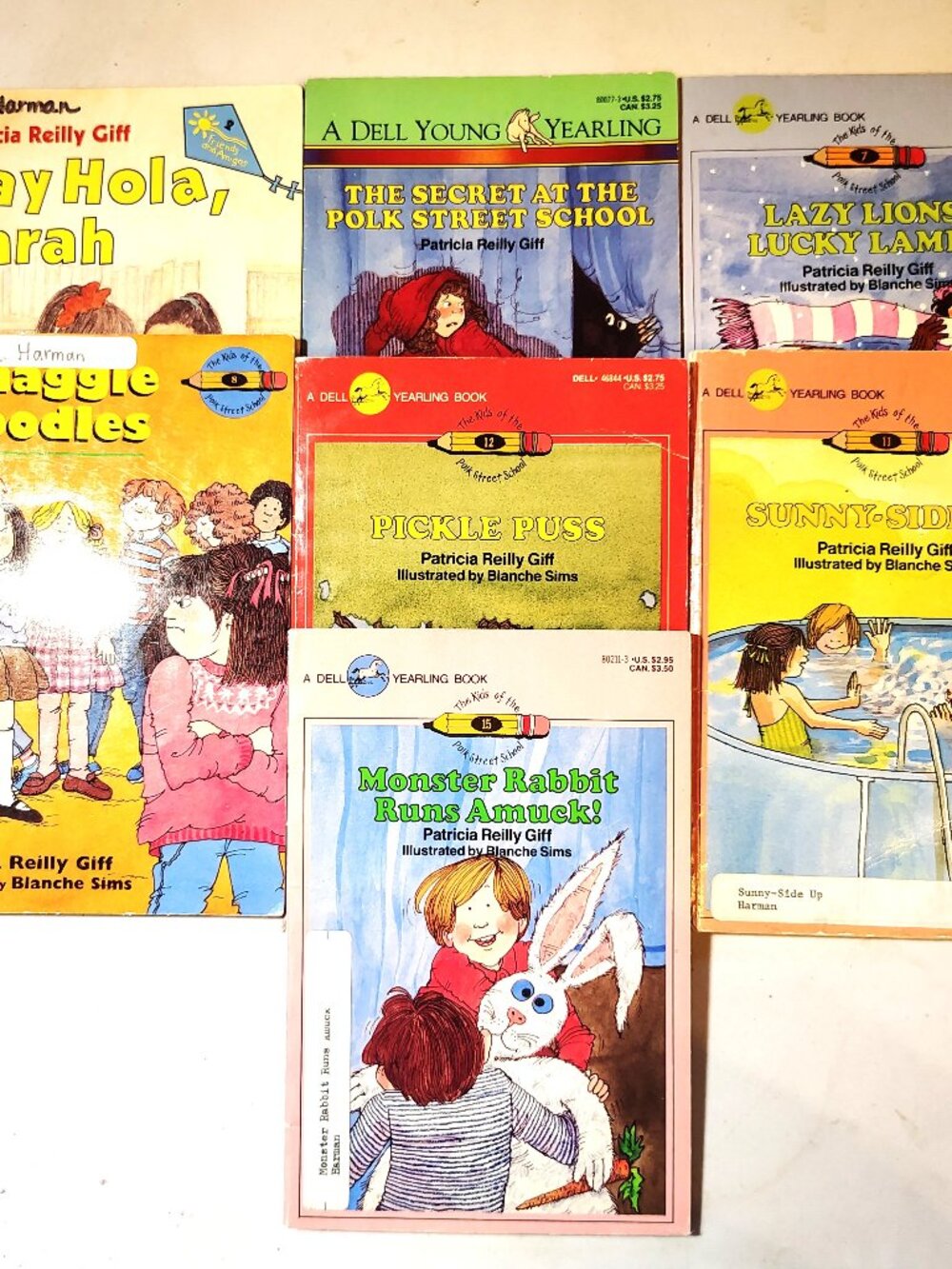 Lot Of 7 Patricia Reilly Giff PB Chapter Books Pickle Puss Monster Rabbit